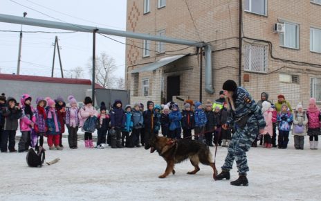Коркинские полицейские продемонстрировали школьникам работу служебных собак