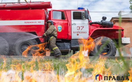 В Коркинском районе за день выгорело 2,5 гектара