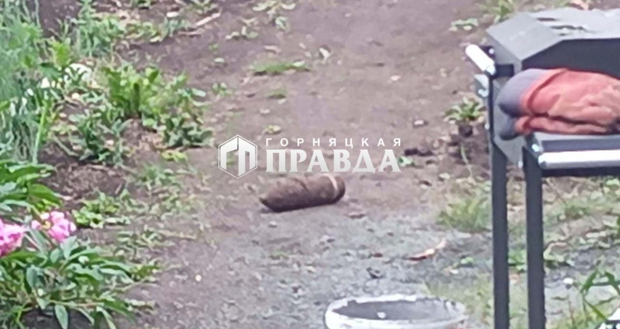 В Первомайском владелец садового участка наткнулся на артиллерийский снаряд времён гражданской войны