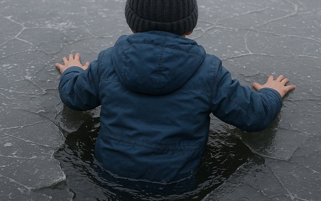 Коркинские полицейские спасли детей, провалившихся под тонкий лёд